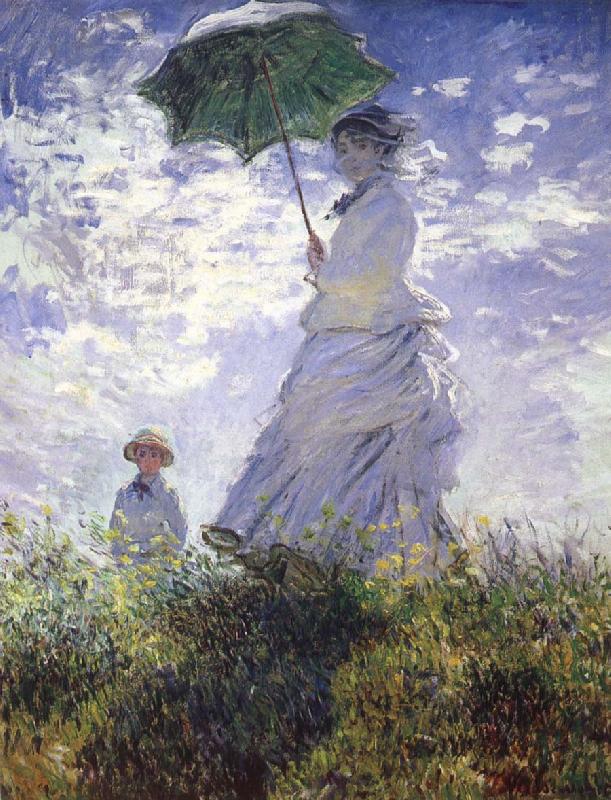 Claude Monet A woman with a parasol oil painting image
